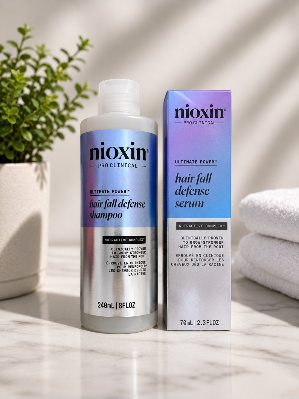 Nioxin Hair Fall Defense Shampoo & Serum Bundle | New